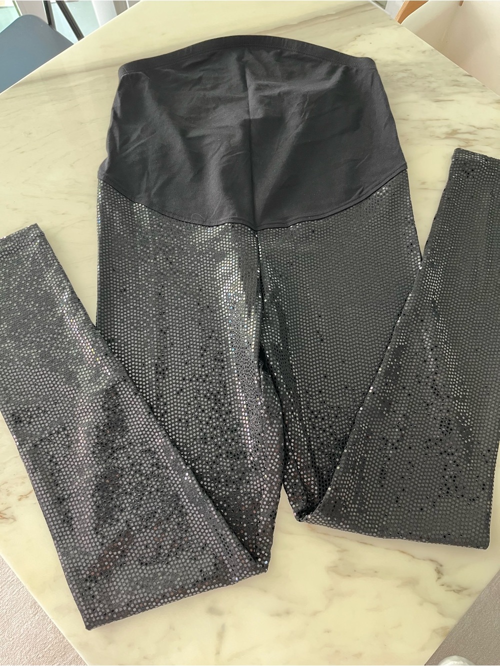 MAMA Maternity Sequined Leggings